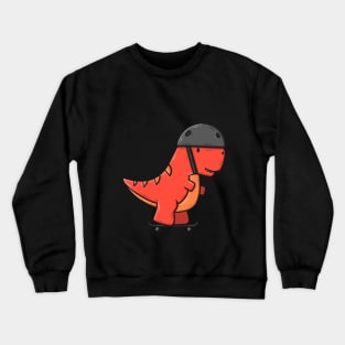 Skateboarding T-Rex Crewneck Sweatshirt